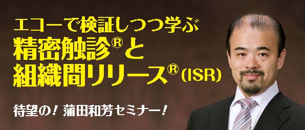 エコーで検証しつつ学ぶ「精密触診®」と「組織間リリース®（ISR）」 ｜医療 看護 介護のセミナー・研修情報サイト メデュケーション